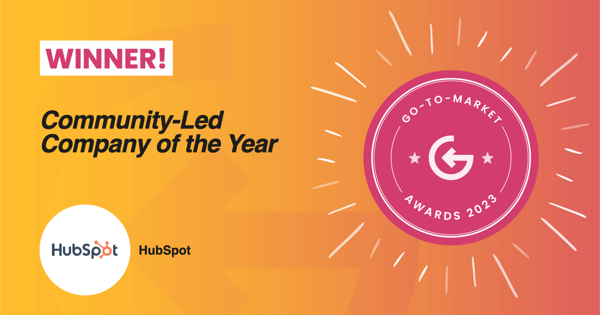 Community-Led Company of the Year Winner - HubSpot