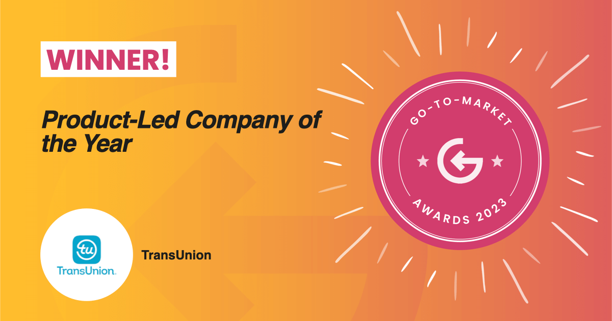 Product-Led Company of the Year Winner - TransUnion