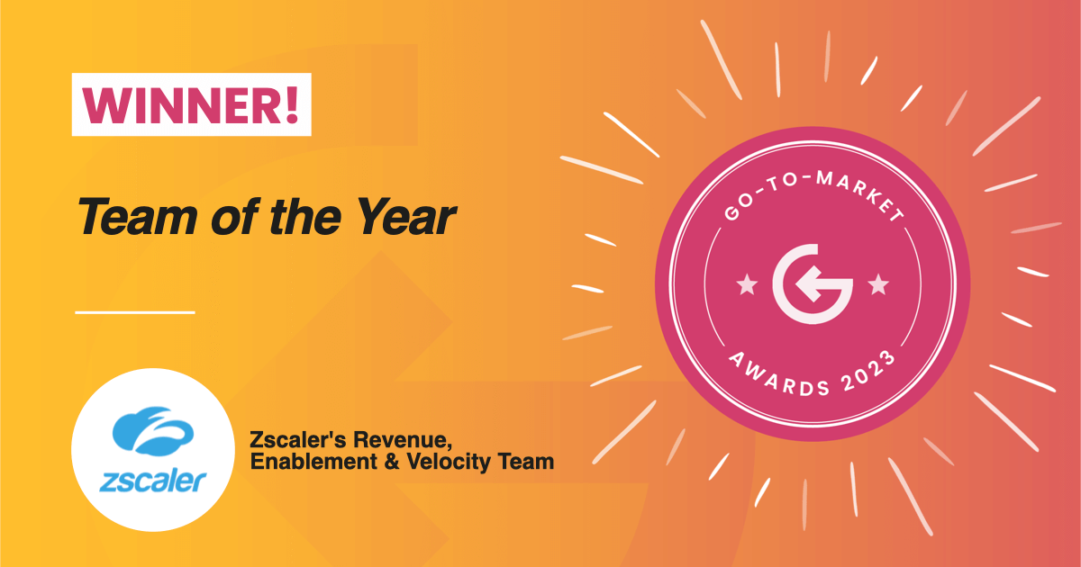 Team of the Year Winner - Zscaler REV team